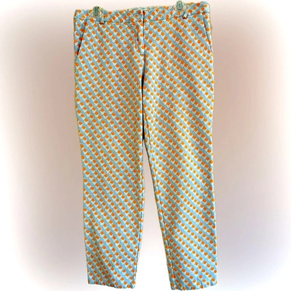 Serena & Lily Bold Floral Print Women’s Khaki Pants, Pockets, 10 (runs small) - Picture 1 of 9